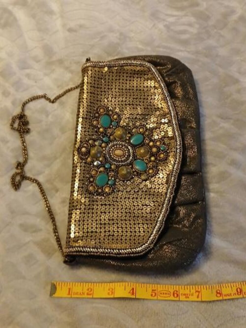 CHICOS vintage handbag type crossbody with beautiful embellishments